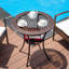 Lissie Round Glass Outdoor Dining Table - 64 cm W 64 cm D
