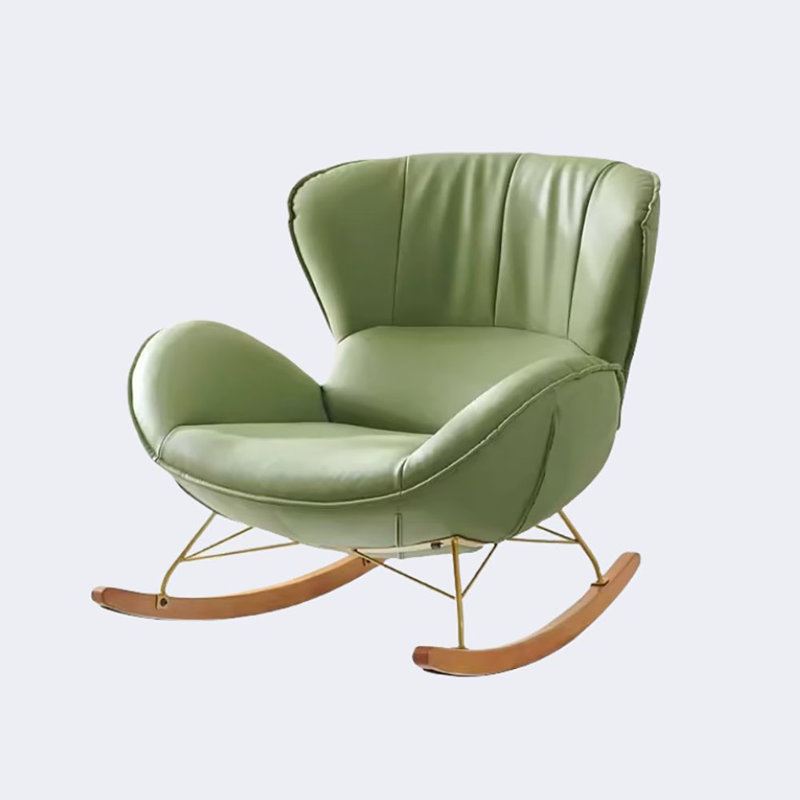 Chaise berçante décontractée simple et moderne, Vert