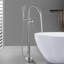 Robinet de baignoire autoportant monocommande à fixation au sol avec douche à main-111704752