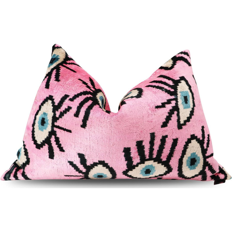 Velvet Rectangular Pillow Cover & Insert, Pink