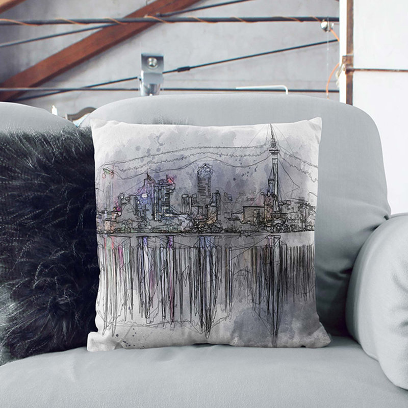 Square Throw Cushion, 40cm H x 40cm W x 15cm D