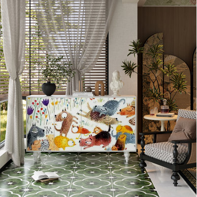 French abstract entrance cabinet