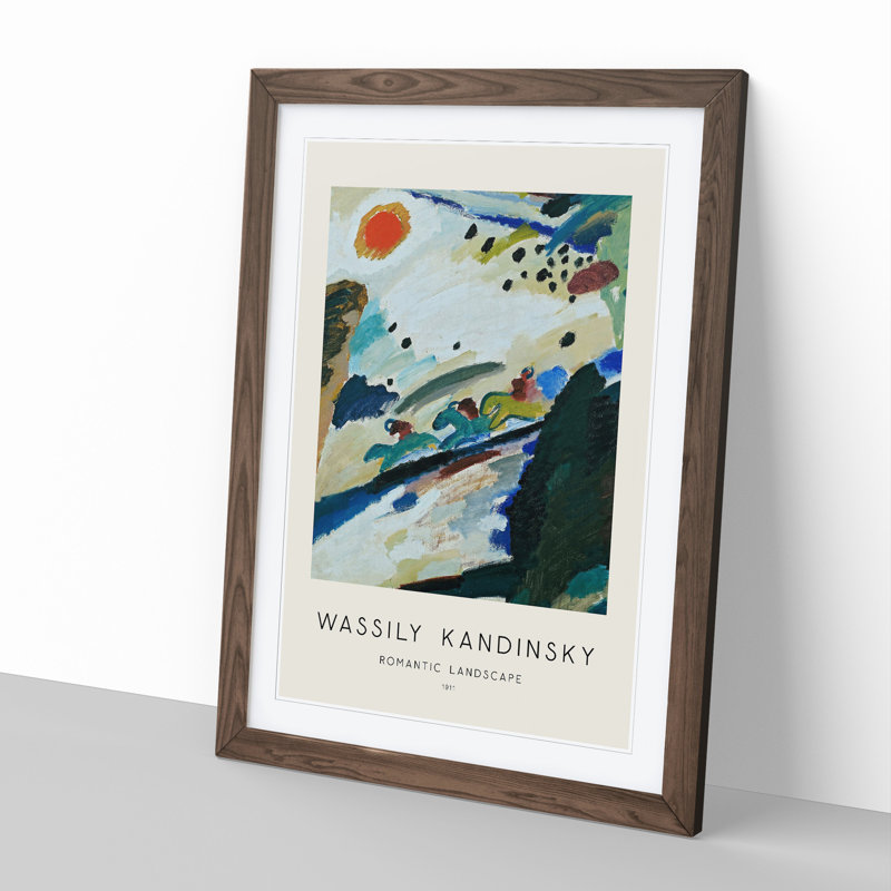 Romantic Landscape by Wassily Kandinsky - Picture Frame Graphic Art, 36cm H x 27cm W x 2cm D