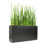 Faux Snake Plant (Sansevieria) Grass in Metal Planter