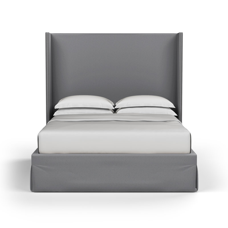 Lit tapissier Kaiser Box, Très grand, Pierre velours moelleux
