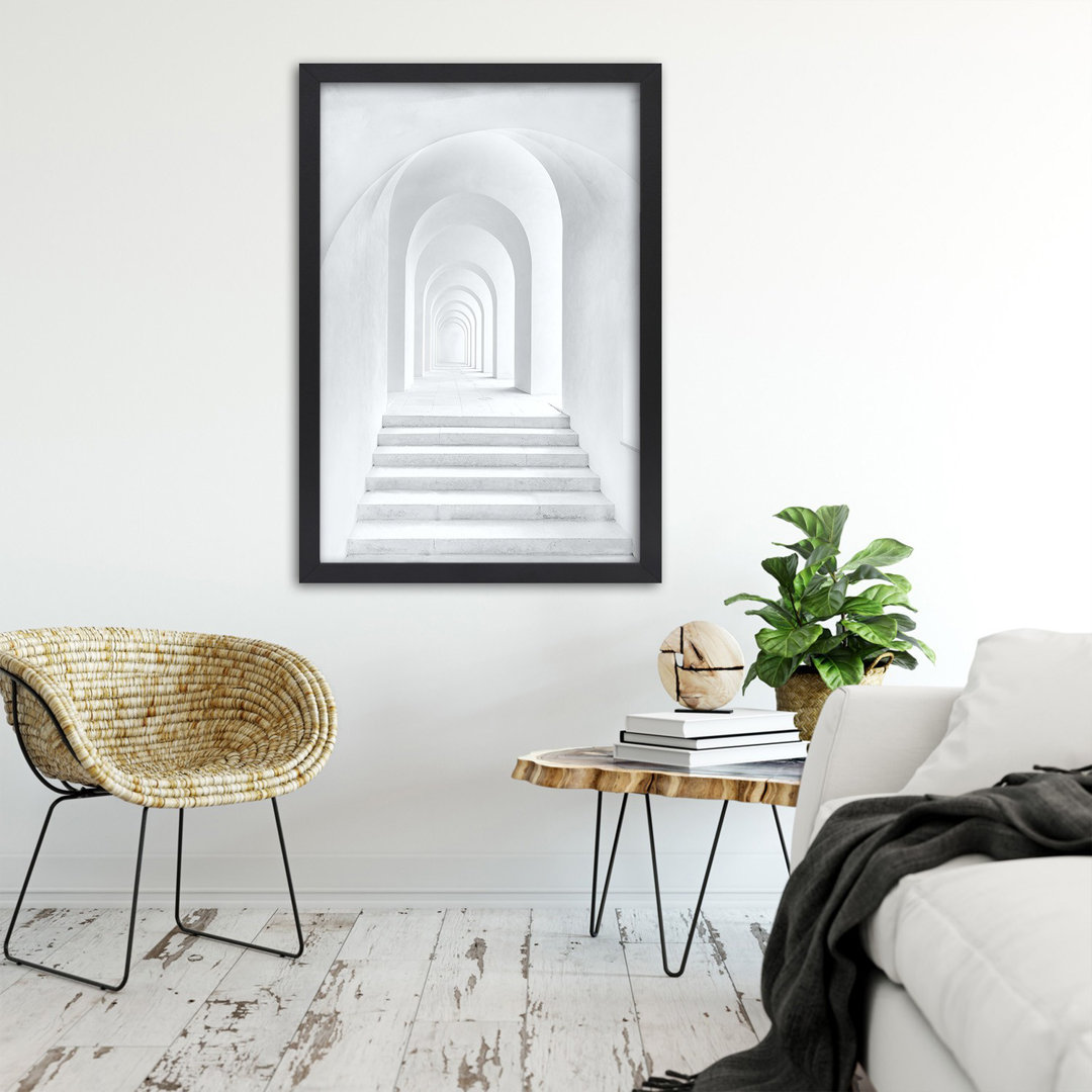 Gerahmter Fotodruck White Staircase