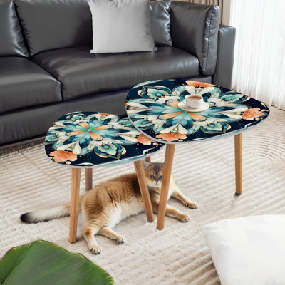Ensemble de 2 tables basses gigognes Triangle