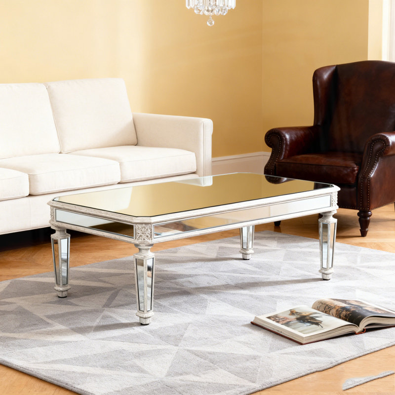 Silver Mirrored Coffee Table