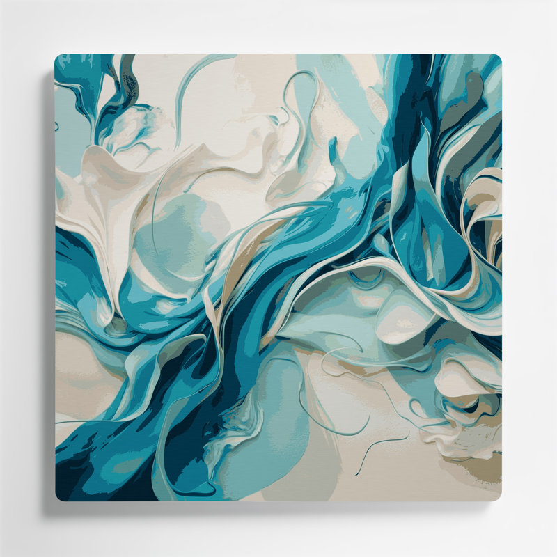 Art mural en métal Lyrical Abstraction 90, H 16 po x l 16 po