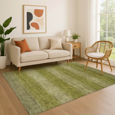 Premium Machine Washable Lubbers AMF1733 Stripe Rug