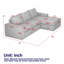 Canapé modulaire en velours côtelé 99 pouces avec méridienne-1597015521