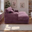 Canapé surdimensionné double de 83,5 po, canapé-lit moelleux en fausse fourrure de lapin avec ports USB, porte-gobelets et coussins de soutien, lit de jour rembourré pour le salon-1324876936