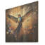 Colibri à plumes, flamme II - animal colibri sur bois-935163061