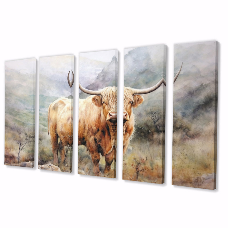 Rustic Castle III - Animals Wall Decor - 5 Equal Panels