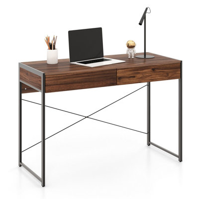 Adalaya Metal Base Writing Desk