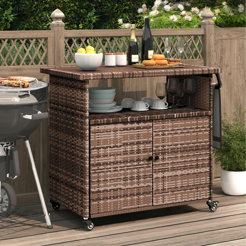 Nichollette Bar Cart, Brown