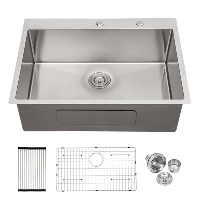 30'' L Single Bowl Stainless Steel Kitchen Sink