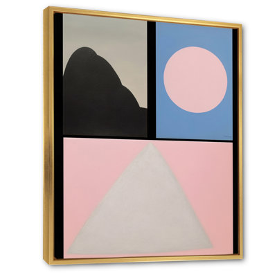 Pleine lune, réveil rétro minimalisme - art mural géométrique moderne, salon