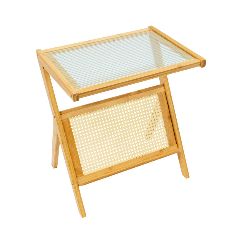 Glass Tray Top End Table