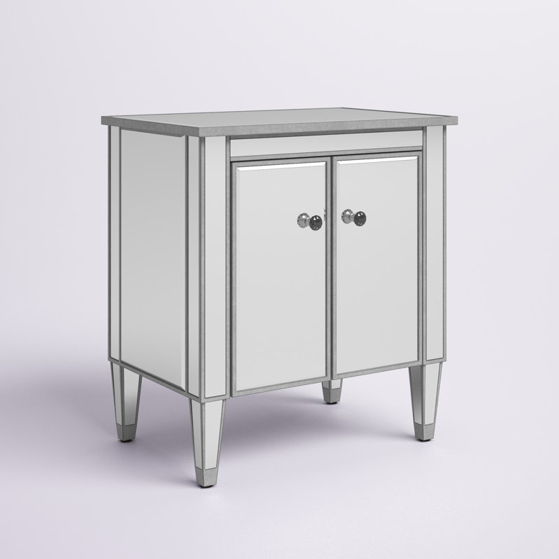 Table de chevet Latasha en argent