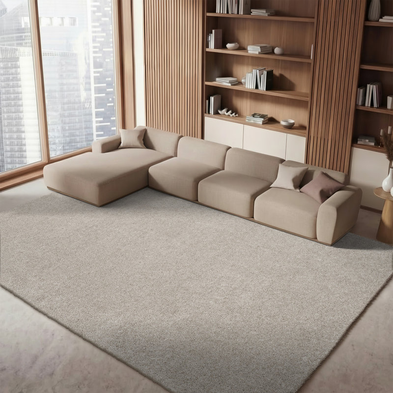 Tapis de couleur unie à poils longs Bertjan Performance, Tapis de couloir 2 pi 3 po x 8 pi