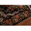 Tapis noir / rouge / brun en laine noué à la main de conception unique 4 pi 4 po x 6 pi 2 po