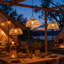 Outdoor Solar Hanging Iron Frame Rattan Lantern (Bulb Include)