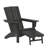 Avir Commercial All-Weather Adirondack Chair with Pullout Ottoman & Cupholder-210756630