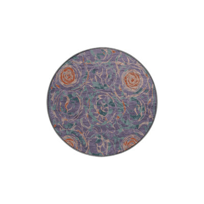 Machine Washable Purple Area Rug