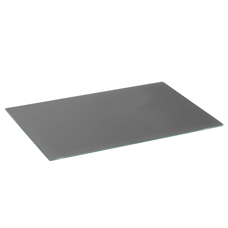 Harbour Housewares - Rectangular Glass Chopping Board, 50cm L x 40cm W, Grey