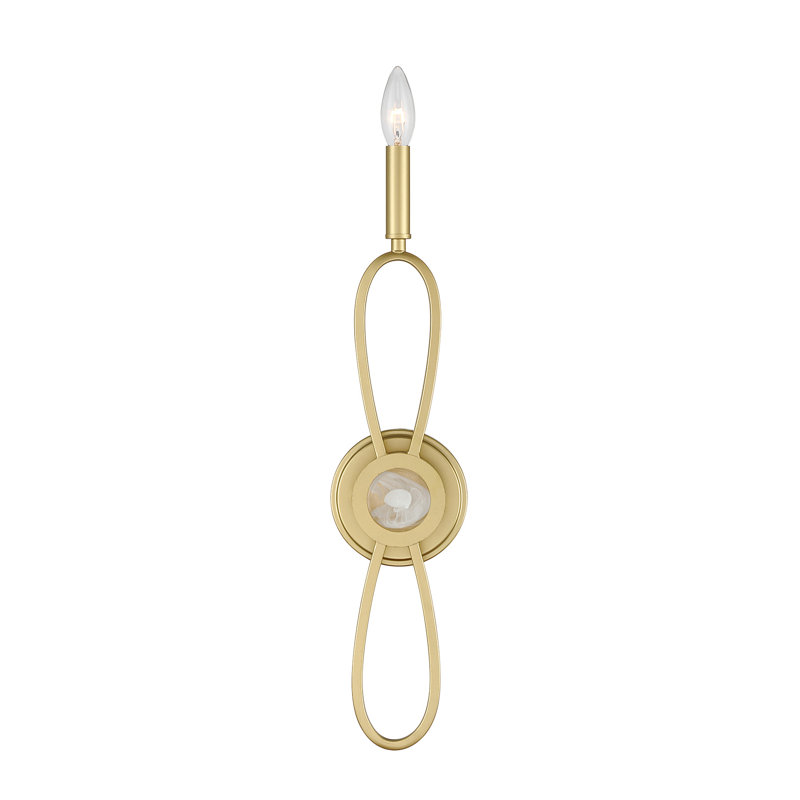 Minette 1-Light Wall Sconce in Spun Gold, Spun Gold