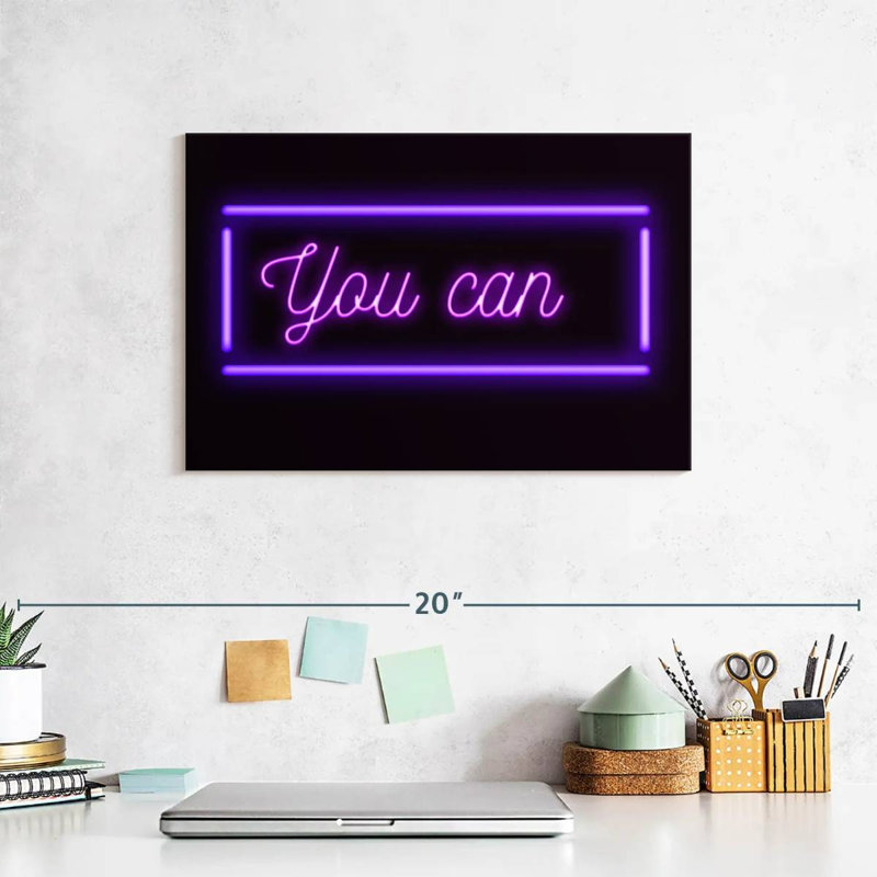 Enseigne néon You Can, H 8 po x l 12 po