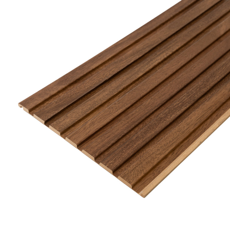 Panneaux muraux en bois renouvelable, panneaux décoratifs de réduction du bruit pour les murs et les plafonds, Brun