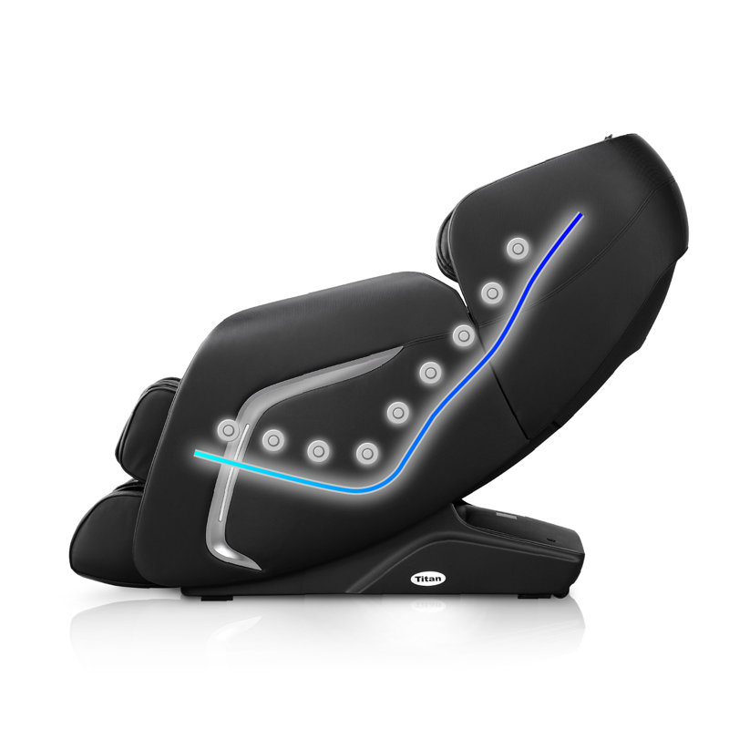 Fauteuil de massage TP Cosmo, Similicuir noir, Noir
