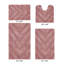 Ensemble de tapis pour salle de bain touffeté à 100% coton 2370 g / m² Hugo avec envers en latex anti-dérapant, certifié OEKO-TEX®, super absorbant et lavable à la machine, rose-348628248-392018187