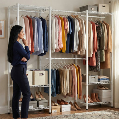 Porte-vêtements ajustable en métal Fayette