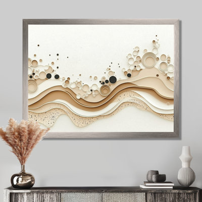 Décoration murale minimaliste en marbre beige River I - Minimalist