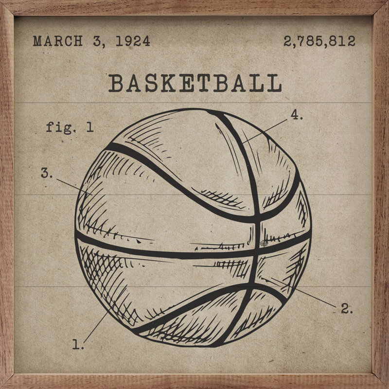 Basketball brun verni, H 4 po x l 4 po