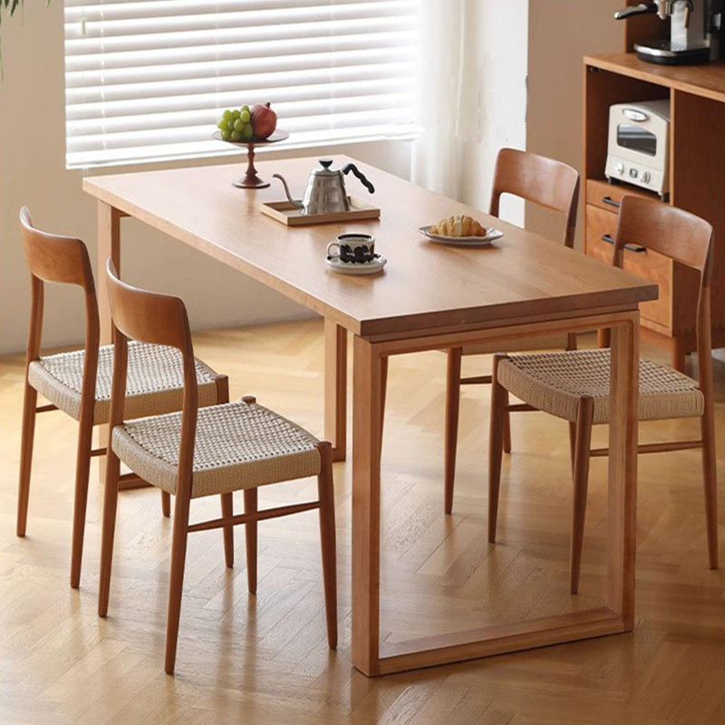 Ensemble de table de salle à manger et de chaises Cherry, H 29,52 po x L 82,67 po x l 33,46 po