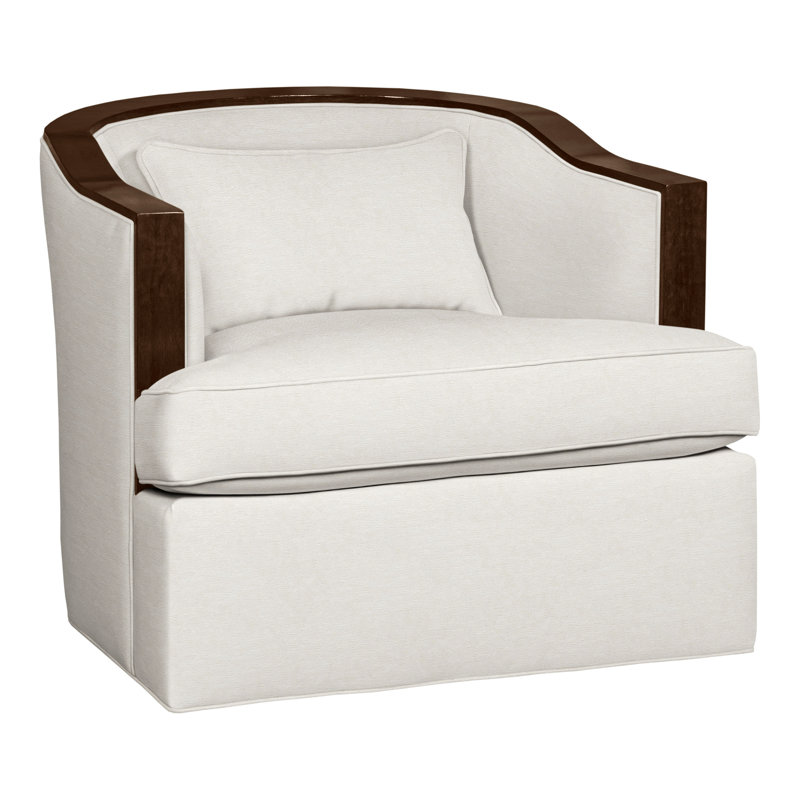 Fauteuil d'appoint pivotant Thom Filicia, Parchemin Nadia, Hampton