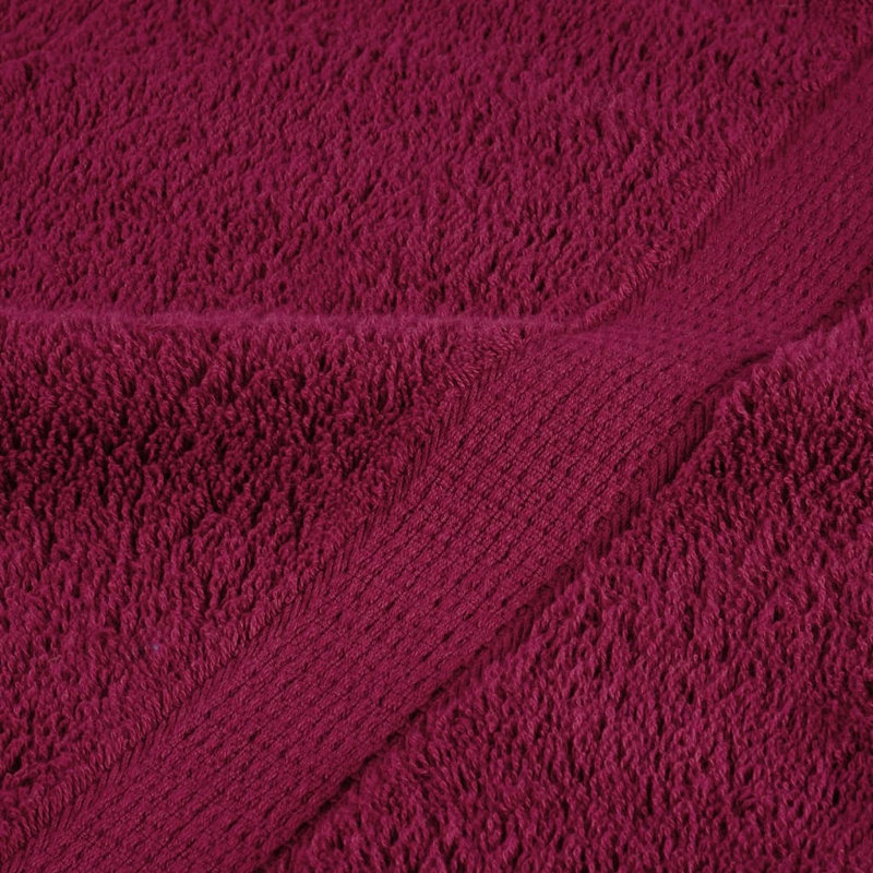 Premium Towel Set SOLUND 600 Gsm, 12 Piece Towel Set, Bordeaux