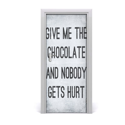 Chocolate Yes Door Decal