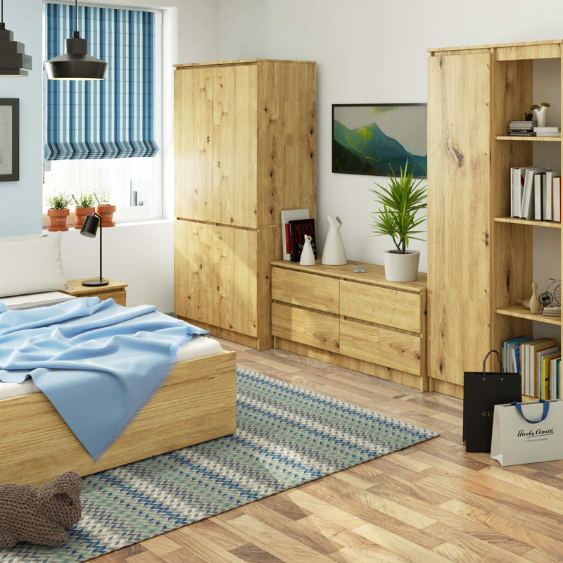 Silton 4 Door Manufactured Wood Wardrobe