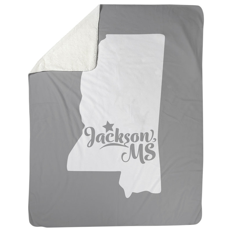 Jeté mississippi polaire jackson, l 52,5 po x L 62,5 po, Gris
