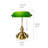 Retro Glass Brass Base Bankers Desk Lamp with Pull Chain Switch-1376091920