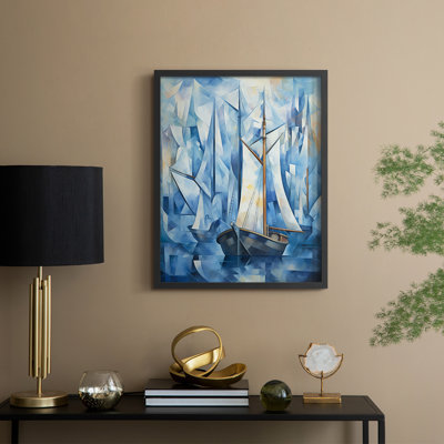 NAUTICAL Series CCCCLXXI - Impression encadrée de qualité supérieure - Prêt à être accroché - Aucun clou requis