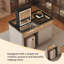 53.15"Grey dressing table jewelry cabinet storage cabinet