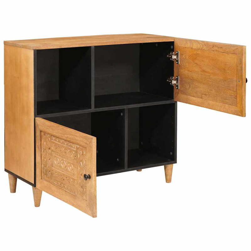 Solid Wood Accent Cabinet, Light Brown