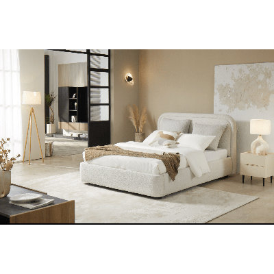 Très grand lit tapissier Denson Aurora
