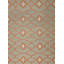 Geometric Area Rug in Gray/Orange